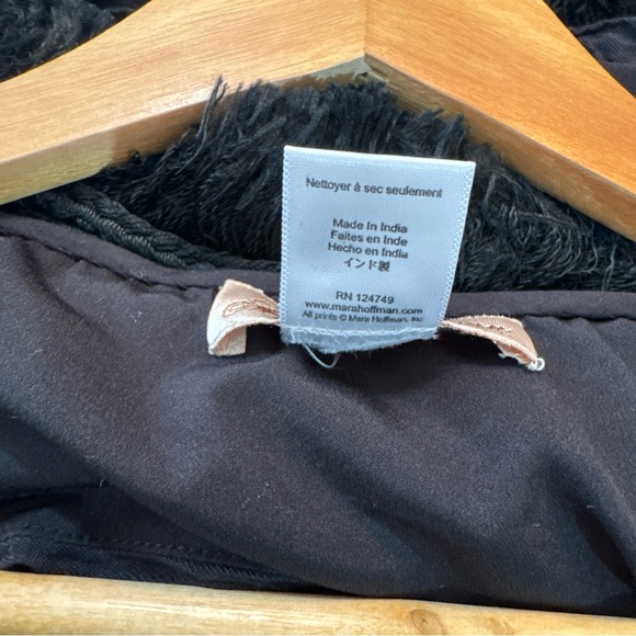 Vintage Mara Hoffman Mini Dress Women's 2 Black Fringe Open Back Revolve - Picture 7 of 12